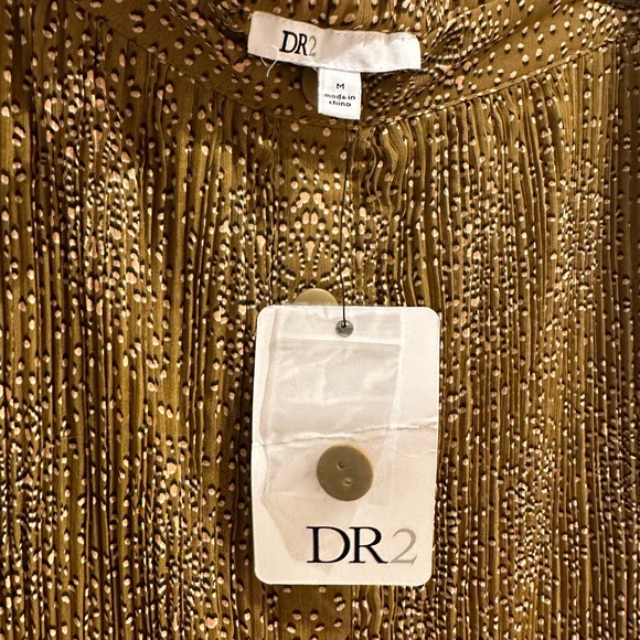 DR2 Button-Front Midi Skirt - Mustard/Olive, Size M, NWT - Picture 4 of 4